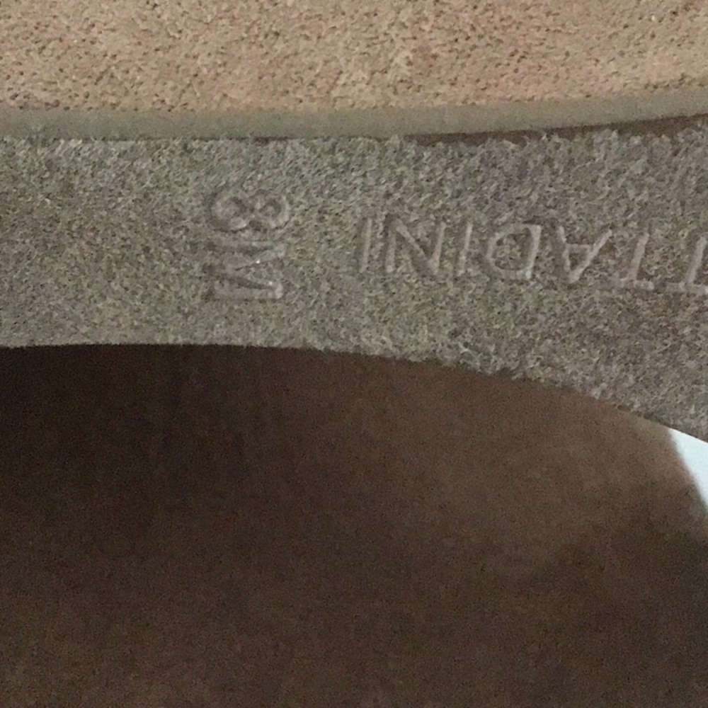Nude tan wedge ankle wrap shoes 8 - Picture 11 of 11